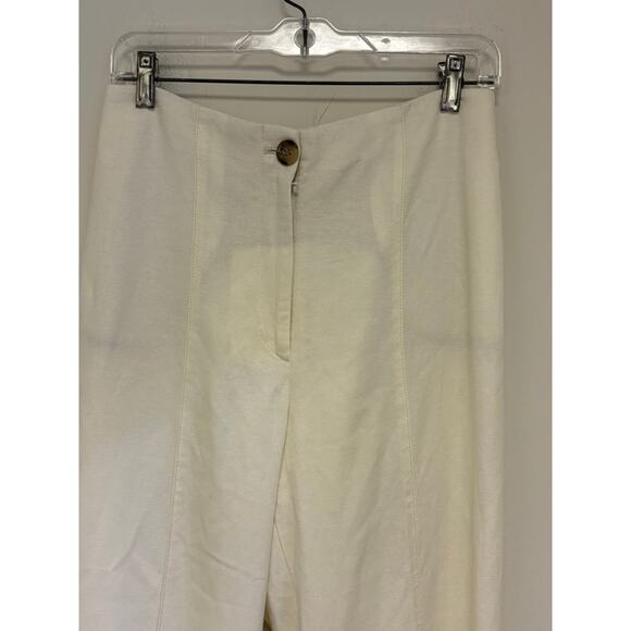 Ann Taylor White Linen Blend Pants Size 6 - Picture 3 of 7